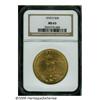 Image 1 : 1910-S $20 MS63 NGC. Boldly struck, highly lustro