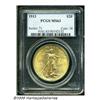 Image 1 : 1913 $20 MS63 PCGS. The 1913 is a scarcer P-mint 