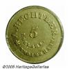 Image 2 : (1842-52) $5 A.Bechtler Five Dollar, 134G. 21C. A