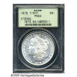 1878 7/8TF S$1 Strong MS64 PCGS. This is a well s