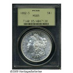 1882-S S$1 MS65 PCGS. This sharp and attractive G