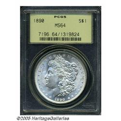 1890 S$1 MS64 PCGS. Mint State 1890 dollars are c