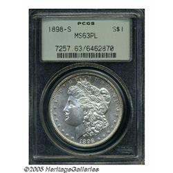 1898-S S$1 MS63 Prooflike PCGS. A sharp, minimall