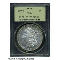 1900-S S$1 MS63 PCGS. Sharp and mostly untoned, a