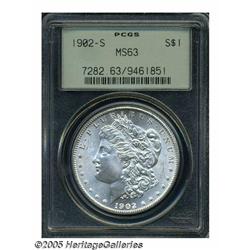 1902-S S$1 MS63 PCGS. This coin displays bright l