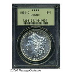 1904-O S$1 MS64 Prooflike PCGS. Sharply struck an