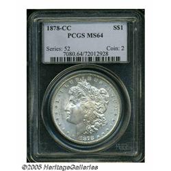 1878-CC S$1 MS64 PCGS. A meticulously struck, car