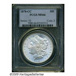 1878-CC S$1 MS66 PCGS. A creamy-white Premium Gem