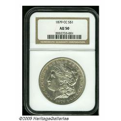 1879-CC S$1 AU50 NGC. This the Normal CC Mintmark