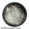 Image 1 : 1880-CC S$1 MS65 PCGS. Sea-green and deep russet 