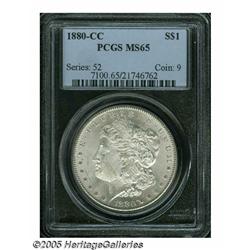 1880-CC S$1 MS65 PCGS. Gentle tan-gray color visi