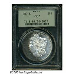 1880-S S$1 MS67 PCGS. Fully struck and impeccably