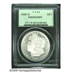 1880-S S$1 MS65 Deep Mirror Prooflike PCGS. The w