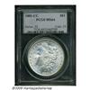 Image 1 : 1881-CC S$1 MS64 PCGS. This near Gem CC specimen 