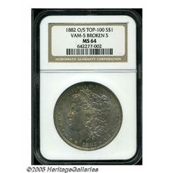 1882-O/S S$1 Weak MS64 NGC. VAM-5. A Top 100 Vari