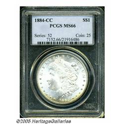 1884-CC S$1 MS66 PCGS. While common through MS65,