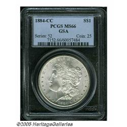 1884-CC S$1 MS66 PCGS. Ex: GSA. VAM-2, the date a