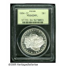 1884-CC S$1 MS64 Deep Mirror Prooflike PCGS. One 