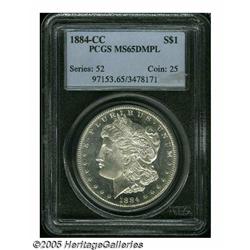 1884-CC S$1 MS65 Deep Mirror Prooflike PCGS. This