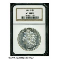 1884-CC S$1 MS66 Deep Mirror Prooflike NGC. The 1