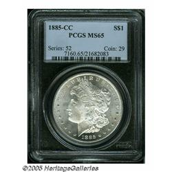 1885-CC S$1 MS65 PCGS. A trace of gold color visi