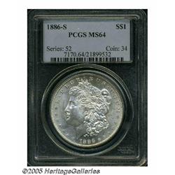 1886-S S$1 MS64 PCGS. VAM-2. A Top 100 Variety. A