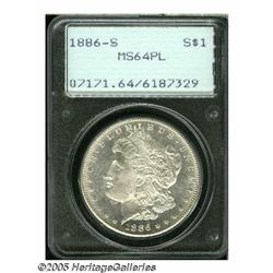 1886-S S$1 MS64 Prooflike PCGS. VAM-2. A Top 100 