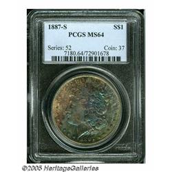 1887-S S$1 MS64 PCGS. Boldly struck and fully lus