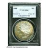 Image 1 : 1888 S$1 MS65 PCGS. A crescent of rainbow-like to