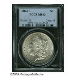 1889-O S$1 MS63 PCGS. Light gold color adorns the
