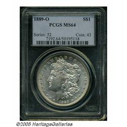 1889-O S$1 MS64 PCGS. A fairly typical example of