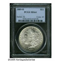 1889-O S$1 MS64 PCGS. Lustrous silvery-gray surfa