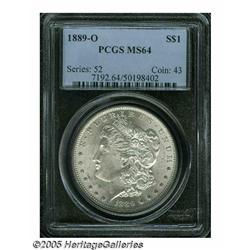 1889-O S$1 MS64 PCGS. A gently toned and lustrous