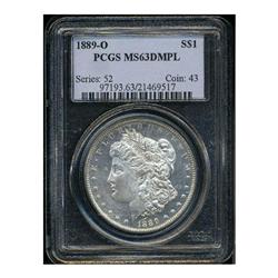 1889-O S$1 MS63 Deep Mirror Prooflike PCGS. The d