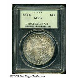 1889-S S$1 MS65 PCGS. Lovely variegated earth ton