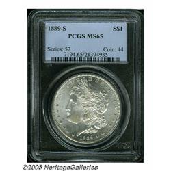 1889-S S$1 MS65 PCGS. This 1889-S Morgan displays