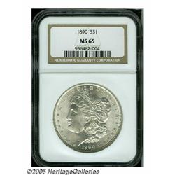 1890 S$1 MS65 NGC. Bowers, in his book Silver Do 