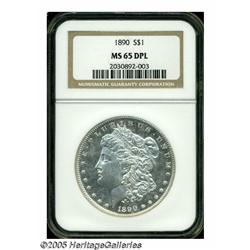 1890 S$1 MS65 Deep Mirror Prooflike NGC. The cris