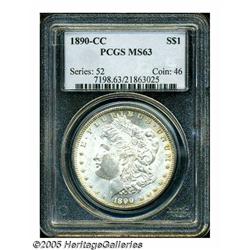 1890-CC S$1 MS63 PCGS. Freckles of orange color i