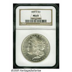 1890-S S$1 MS65 NGC. The '90-S is relatively scar