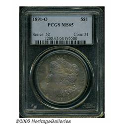 1891-O S$1 MS65 PCGS. Supremely lustrous, the sur