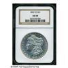 Image 1 : 1892-CC S$1 AU58 NGC. A whisper of wear above the