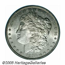 1892-S S$1 AU58 PCGS. The boldly struck surfaces 