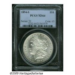 1894-S S$1 MS64 PCGS. Each side of this 1894-S do