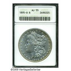 1895-O S$1 AU55 ANACS. Pale champagne toning comp