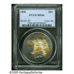 1896 S$1 MS66 PCGS. A magnificently toned example