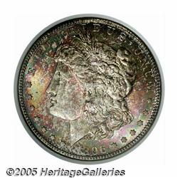 1896-S S$1 MS64 NGC. Colorful multicolored irides