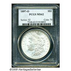 1897-O S$1 MS62 PCGS. Bright, untoned surfaces ar