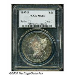 1897-S S$1 MS65 PCGS. Lustrous surfaces are envel