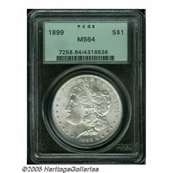 1899 S$1 MS64 PCGS. Brilliant surfaces display ra